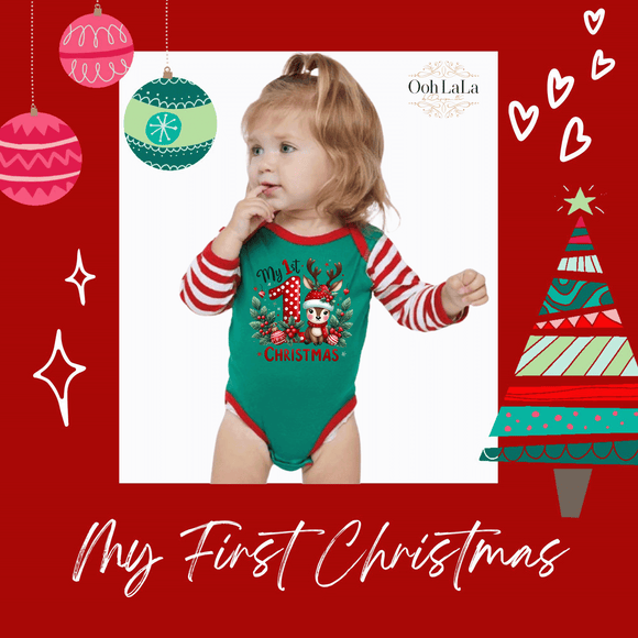 First Christmas Baby Romper