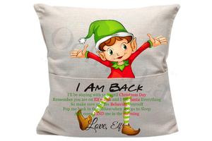 The Elf on the Shelf "I AM BACK" Pillow